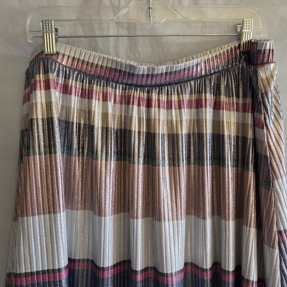 MODCLOTH METALLIC SKIRT ELASTIC WAIST JESSY B - Picture 5 of 14